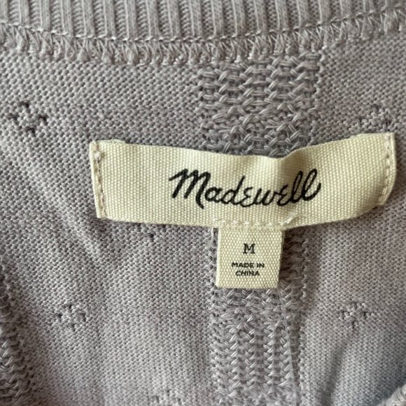 Madewell Pointelle Ribbed Tee in Violet Dusk - Picture 6 of 8